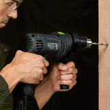 5Amp Hammer Drill with 105 Accessories, Variable Speed 0-3000 RPM, Dual Function, Rotating Handle and Case