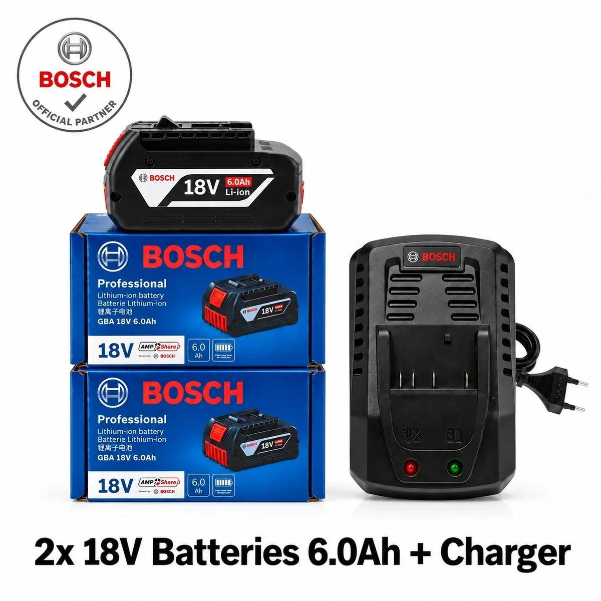 Genuine Bosch 18V 6.0Ah Battery BAT609 BAT609G Original Lithium-Ion Rechargeable Power Tool Battery