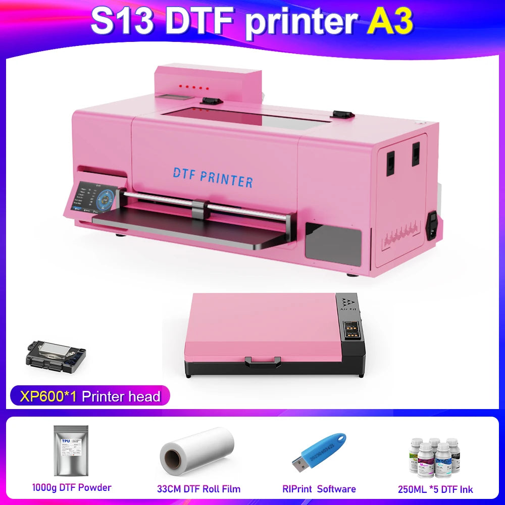 OYfame A3 XP600 DTF Printer with Oven Impreesora DTF Textile A3 Automatic Cleaning White Circulation for tshirt printing machine