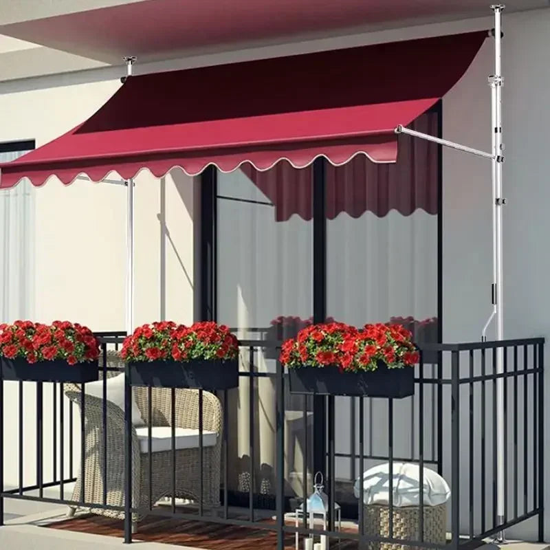 Awning Folding and Telescoping Canopy Rainproof Eaves Balcony Courtyard Household Rainproof and Sunscreen Tent  Canopy Tent