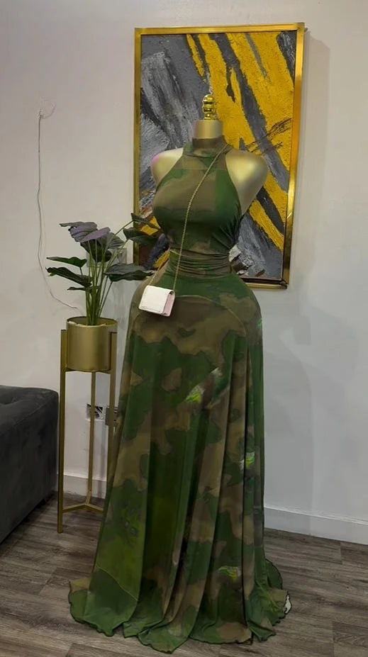 GLCMYAYA 2026 New Women O-neck Sleeveless Floral Print Mermaid Maxi Dress Evening Birthday Beach Sexy Night Party Long Dresses