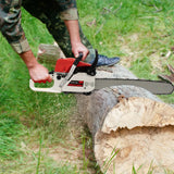 2 Stroke Power Chain Saws, 52CC Gas Chainsaws, 20 Inch Petrol Gasoline Chain Saw, Single Cylinder for Forest Harvesting