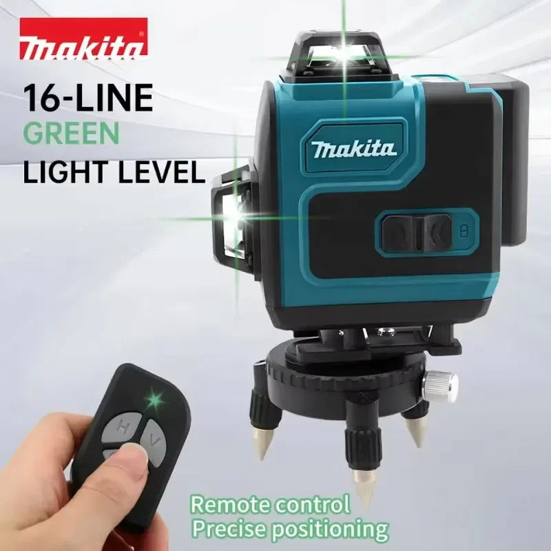 Makita 16-Line Cross Level 360 Horizontal Vertical High-Precision Green Light Laser High-Precision Wall-Mounted Portable Tool