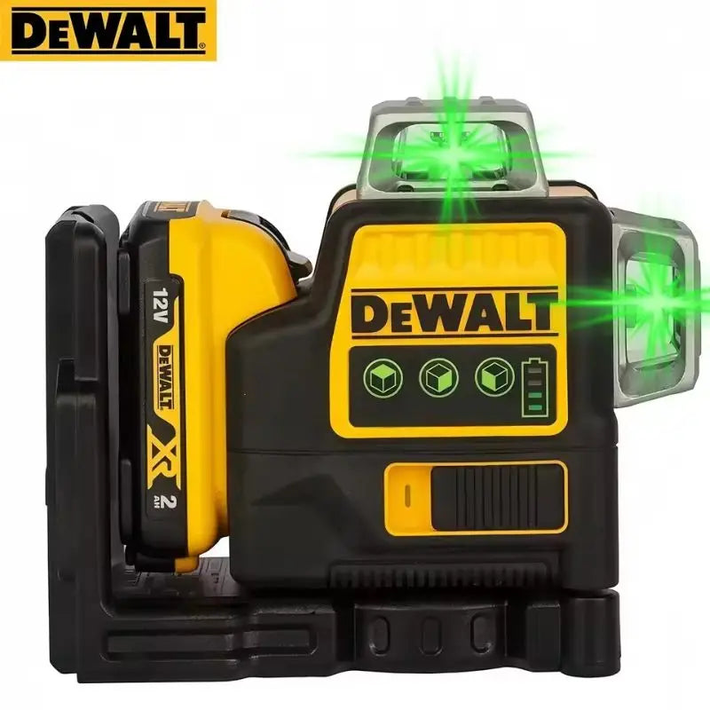 DEWALT DW089LG 3 Sides*360 Degree Vertical 12 Lines Laser Level Horizontal Green Light Level Meter Outdoor