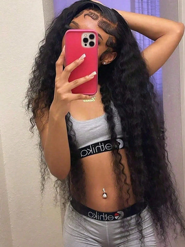 Human Hair Wigs 13x4 Deep Wave Frontal Wig Lace Wig 13x6 Human Hair 250