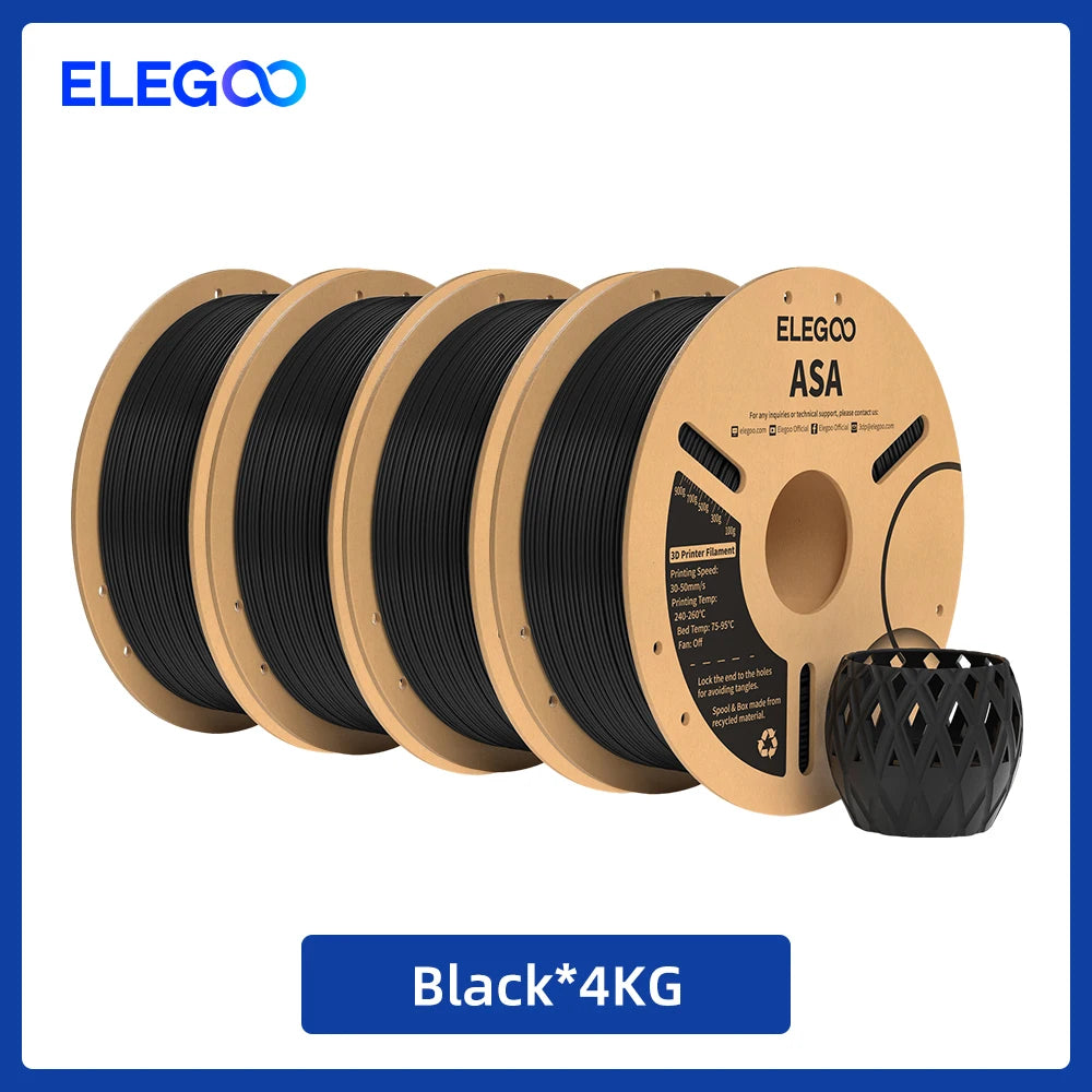 ELEGOO ASA Filament 1.75mm 1KG 3D Printer Filament perfect ASA Elegoo Filament for 3D Printer