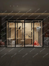 TTFG44Panoramic Cat Villa Home Cage Large Indoor Luxury Glass Cat Room