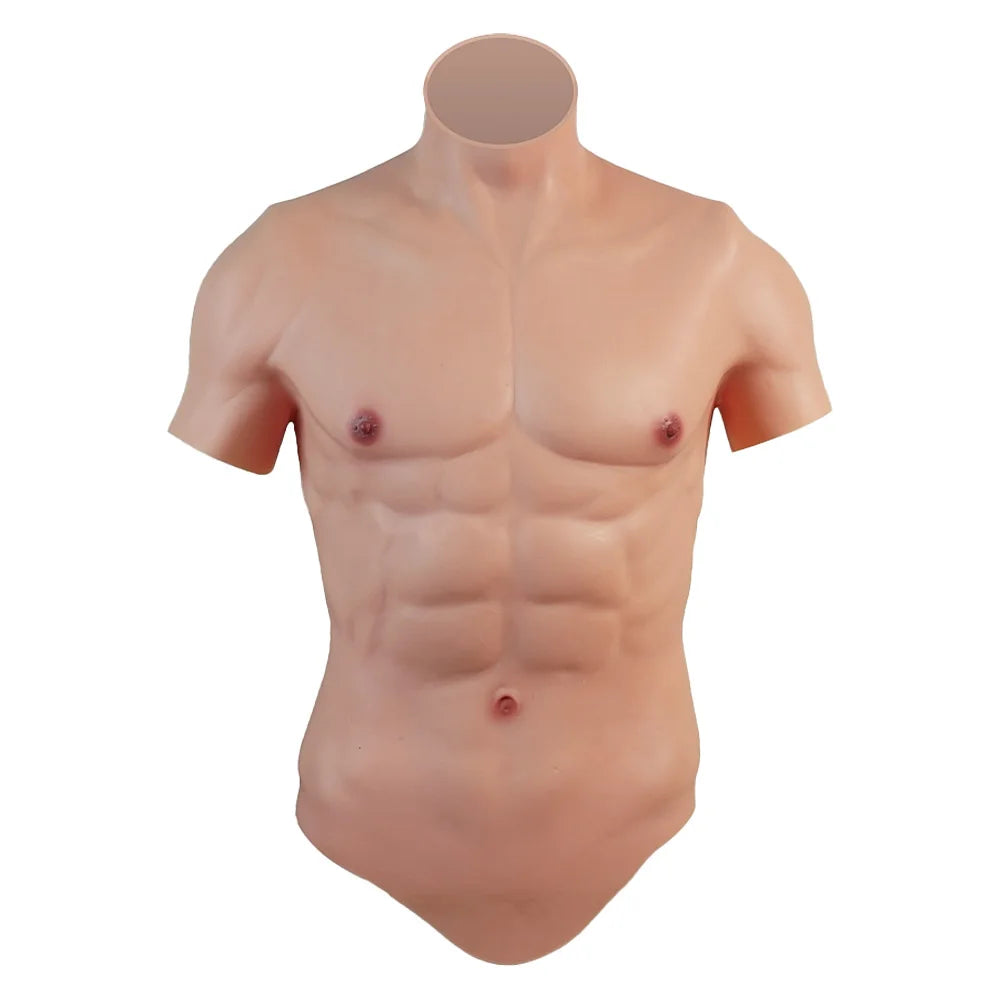 Silicone Muscle Chest Realistic Male Chest Vest Abdominal Muscle Simulation Skin Silicone Soft