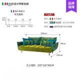 Sofa living room retro pattern high-end villa corner combination fabric sofa