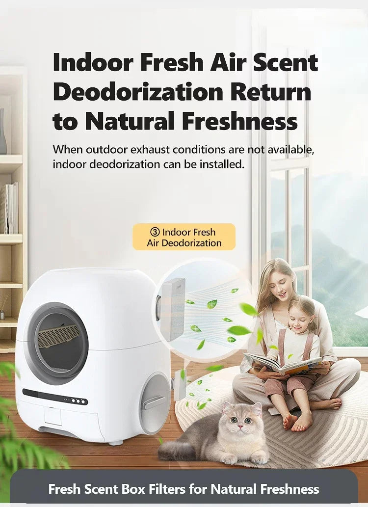 Wholesale Automatic Cat Box Self Cleaning with APP Control Cleaning Toilet Box Equipment Splash-Proof Plastic