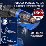 EZ-300 EZ-400 Electric Hydraulic Plier w Battery Handheld Rechargeable Cable Copper Aluminum Terminal Crimping Tool & 12Set Mold