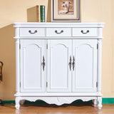 Country house brown walnut light yellow activity baffle multi-layer shoe cabinet entrance side cabinet