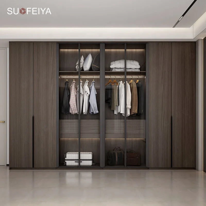 Customized Modern Wardrobes Cabinet Bedroom Furniture Storage Armoire Wardrobe Closet Designs