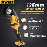 DEWALT DCG414 20V MAX Brushless Angle Grinder 125mm Cordless Metal Wood Pipe Cutting Grinding Polishing Power Tool Bare Unit