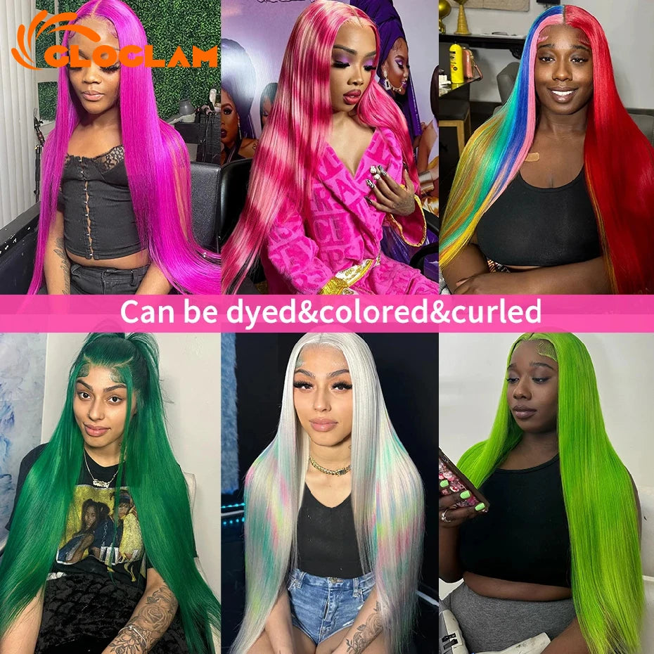 Straight 220 Density 13x4 13x6 360 Lace Front Wig Human Hair Pre Plucked