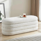 Fabric Upholstered End of Bed Storage Ottoman Bench with Large Storage Capacity