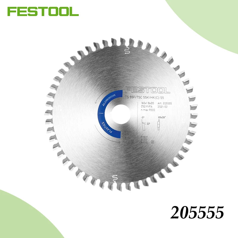 Festool 205555 Circular Saw Blade, 160x1.8x20mm 42T, Fine Cut, for TS 55/TSC 55, Woodworking, Professional Carpenter Tool