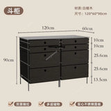 A139 Stainless steel solid wood chest cabinet household multi-layer storage storage living room locker