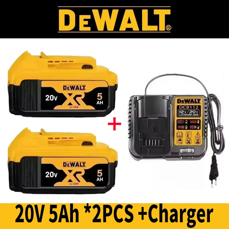 100% Genuine Dewalt 20V Battery ,20V 6Ah 5Ah Rechargeable Battery &Charger DCB206 For Dewalt Power tool Replacement battery