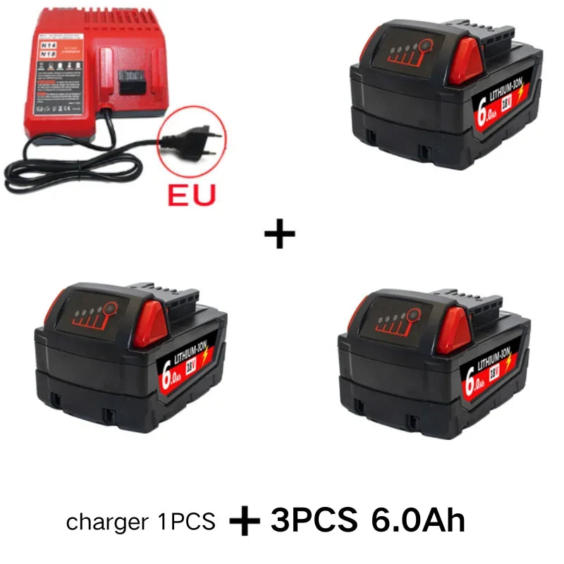 9.0Ah/12.0Ah/6.0A M18 18V Replacement For Milwaukee M18B5 XC Li-ion battery Charger, BR, 48-11-1815 2604-20 48-11-1850 charger