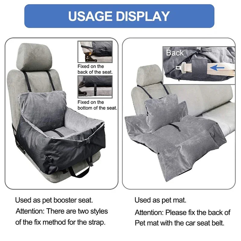 Factory Direct Selling Pet Travel Safety Seat Bed Soft Oxford Dog Cat Bed Pet Booster Seat Dog Car Seat
