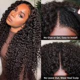 200 Density Upgrade Glueless V Part Wig Curly Wave Human Hair No Leave Out Ready To Wear Water Wave Human Hair Wigs 30 32 Inch