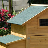Large Wooden Pet House  Outdoor Chicken Coop for Rabbits Ducks Geese Pigeons, Weatherproof & Easy Clean