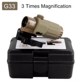 Tactical G33 G43 G45 Sight Fixed 3X 5X Magnifier Scope with Quick Disassembly and Flipping for Airsoft Hunting Collimator