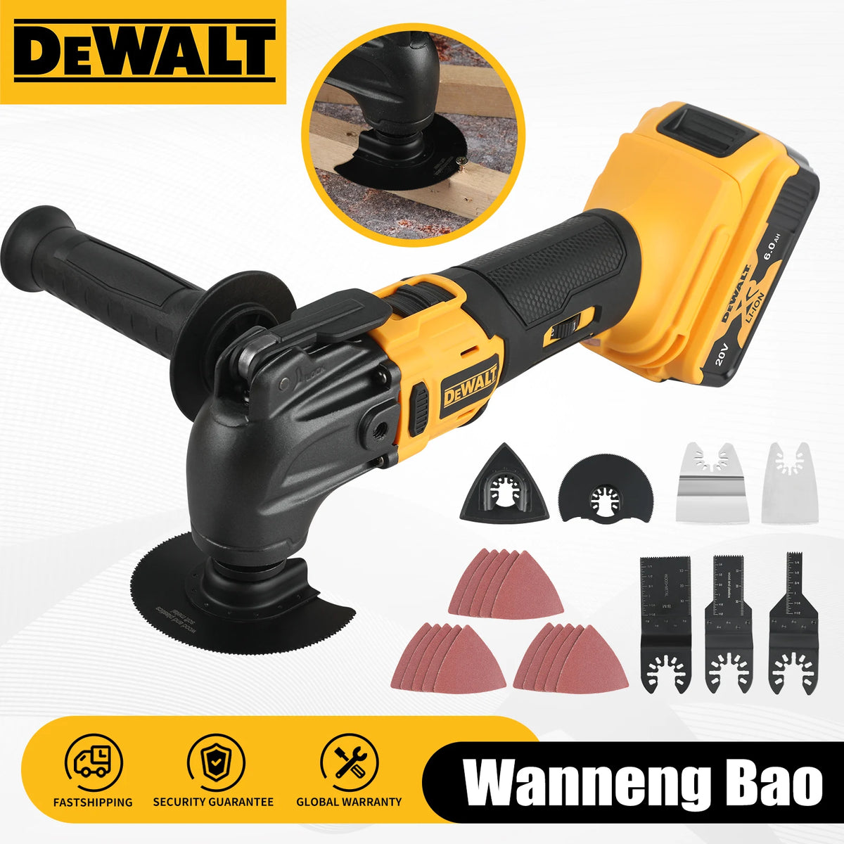 DEWALT DCS357 20V MAX Brushless Oscillating Multi Tool Tool-Free Quick Change Cutting Sanding Grout Removal Hand tools