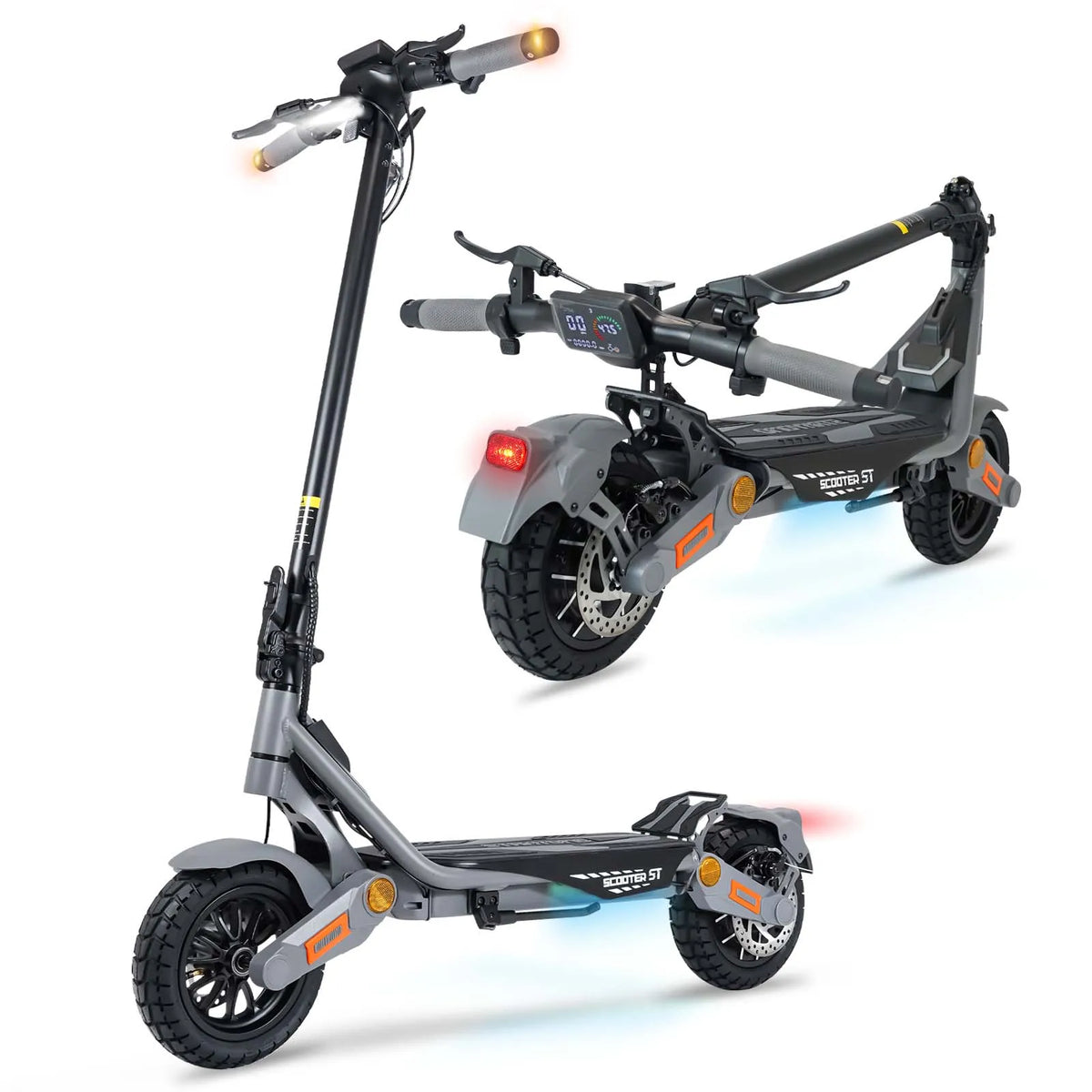 Electric Scooter ST 1200W Motor for Adults, 48V Battery, 35mph Max Speed,10 Inch Tires