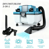 Brushless Vacuum Cleaner Lithium Battery-Powered Dust Extractor Vacuum with Carrying Strap Cordless Wet&Dry Vacuum for Makita