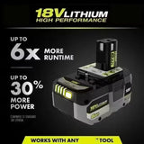Genuine RYOBI ONE+ 18V 4.0Ah Replaceable High-Capacity Battery,Enhanced Li-ion for Longer Runtime All DIY ONE+ Power Tools
