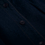 Women's Denim Long Dress 2025 Autumn New Texture navy blue Women's Business Long Dress