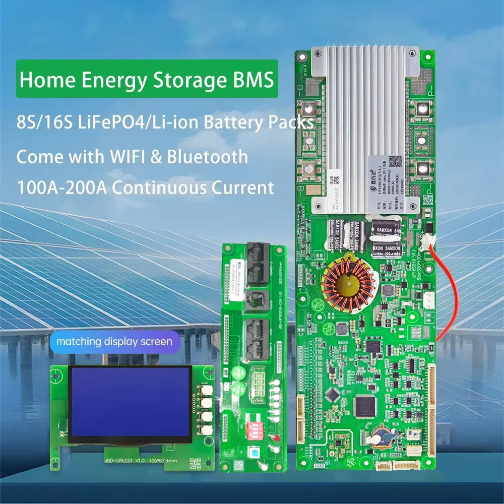 JBD Smart BMS 16S 48V 100A 200A Family Energy Storage Lifepo4 Inverter Bms Support Parallel Connection For Lithium Battery Pack