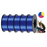 KINGROON 5KG Silk Tricolor PLA Filament 1.75mm, Three-colour Coextrusion 3D Printing Material, New Color Change, 5Roll 1kg/Spool