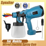 Wired Electric Spray Gun For Makita 18V Battery HVLP Paint Spray Gun Auto Furniture Spray Painting Tool For Home Interior
