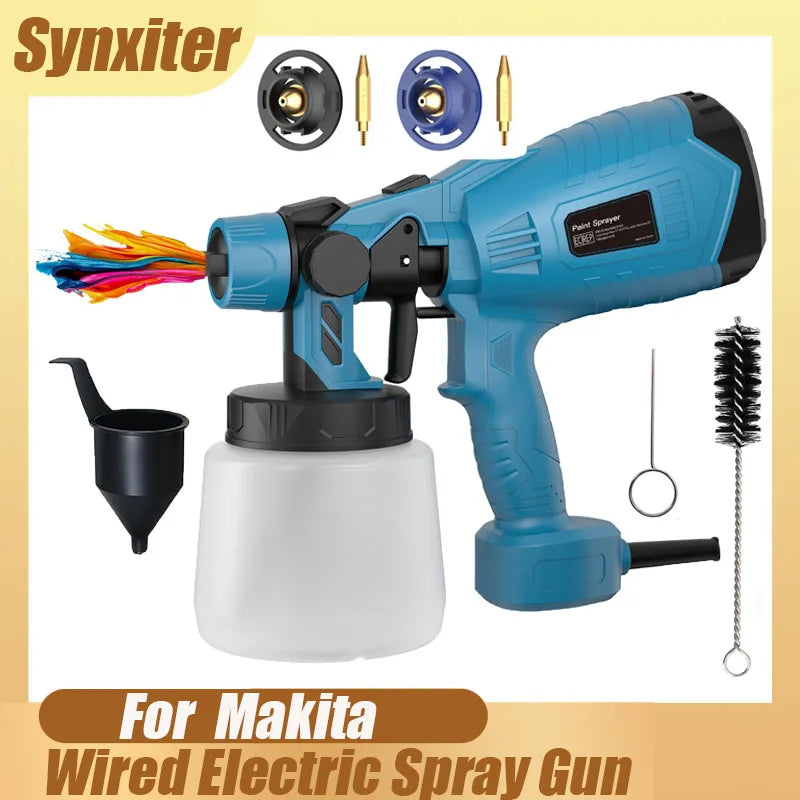 Wired Electric Spray Gun For Makita 18V Battery HVLP Paint Spray Gun Auto Furniture Spray Painting Tool For Home Interior
