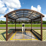 Modern Aluminum Carport Single L-shape Customized Outdoor Garden Parking Shelter for Driveway Yard Garden Canopy Tent