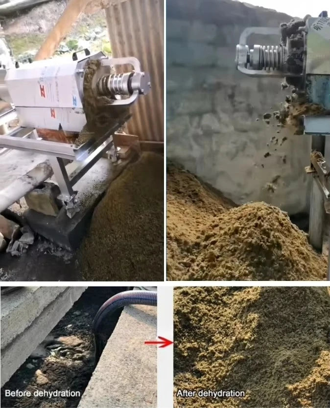 Farm animal manure dehydration press poultry manure dryer