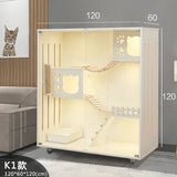 Solid Wood Cages Super Large Cat Villa Double-storey Cat Cage House Home Luxury Nest Cat Cabinet Indoor Pet  House