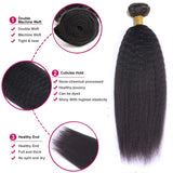28 30 inch Kinky Straight Human Hair Bundles Brazilian Raw Virgin Hair Weave 3 4 Bundles For Women Sew In Quick Hair Extensions