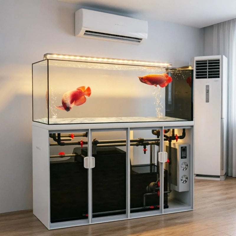 All-in-One AquariumIntelligent Large Rectangular Aquarium For Sale - The Store Showcases Fully Equipped Ultra-transparent Glass