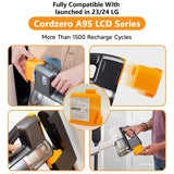 23/24Year Cord Zero 5000mAh Replacement Li-ion Battery Pack for LG A9S LCD EAC63382216 Cordless Vacuum Cleaner Battery A9S, A9X