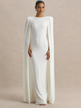 JULISSA MO Autumn New Round Neck Robe Women Maxi Dress White Sleeveless High Waist Dress Female Elegant Slim Party Evening Dress