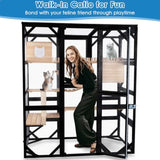 Large Catio Outdoor Cat Enclosure Window 73 H Walk-in Cat House Kitty Cage for Multiple Indoor Outdoor Cats Outside Patio with