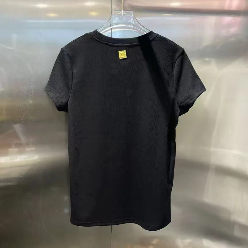 KUCLUT Fashion New Casual Style Solid Color Short Sleeve T-shirts For Women Loose Versatile O-neck Tops Female Trendy 1A2555