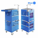 Stackable Lockable Aluminum Two Berth Double Decker Dog Show Cage Set Trolley Grooming Arm Drawer Button