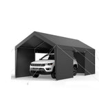 12x20 FT Heavy Duty Carport, Portable Car Canopy with Removable Sidewalls and Door, Outdoor Car Shelter,Customized