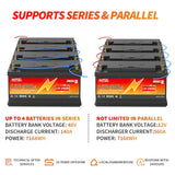 MOSEWORTH 12V 140Ah LiFePO4 Lithium Battery Built-in 100A Smart BMS Deep Cycle LiFePO4 Battery 1792Wh for Trolling Motor RV