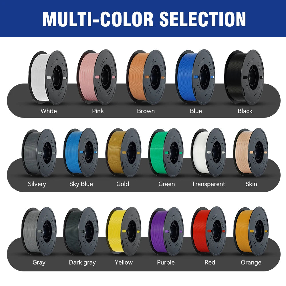 KINGROON 10KG PLA Filament For 3D Printer 1.75mm Wholesale 3d Printing Wire Materials Neatly Wound Vacuum Packaging Fast Ship